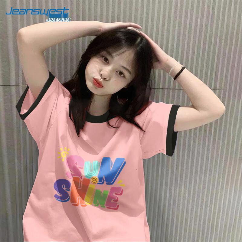 

Jeanswest Women s Color Block Graphic Cotton T-Shirt XL