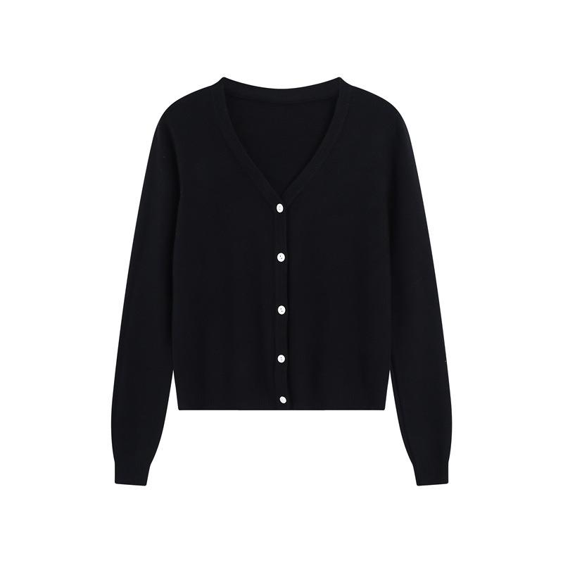 Lazy Wind Collar Soft Waxy Sweater Women's Spring and Autumn New Outer Long-sleeved Top Knitted Jacket Cardigan