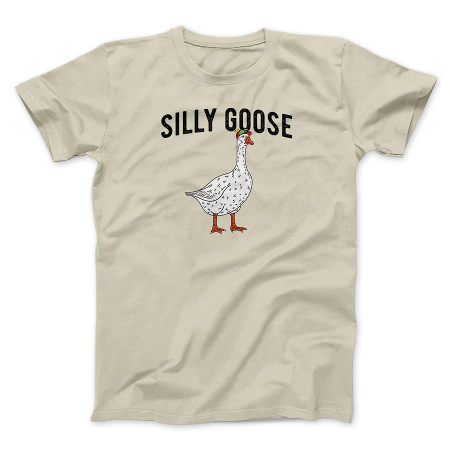 HotSelling 100%cotton Men's Shirt Silly Goose Meme Funny New Short Sleeve Summer Oversized Women's Short Sleeved T-shirt Y2K Top