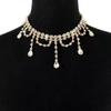 Full Diamond Tassel Crystal Pendant Necklace Women'S High Sense Light Luxury Fashion Collarbone Chain Tide
