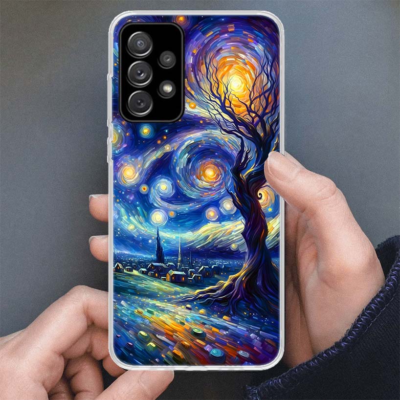 Starry Night Van Gogh Art Phone Case For Samsung Galaxy A17 A16 A56 A15 A55 A14 A54 A13 A53 A36 A35 A34 A33 A26 A25 A24 A23 A05S