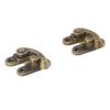 6 Set Swing Arm Clasp Latch Bronze Mini Vintage Antique Lock Clasp Left Right Hook Hasp Horn Metal Catch Curved Buckle