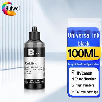 Huiwei 100ml Barevná náplň inkoustu pro tiskárnu s inkoustovou kazetou HP/Canon