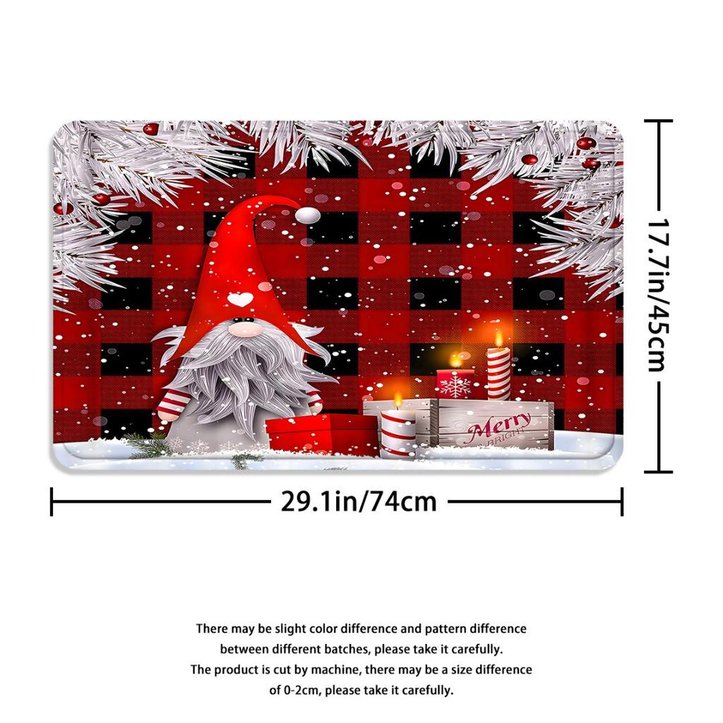 Marry Christmas Shower Curtain Red Drawf Printed Waterproof Polyester Bath Curtain For New Year Christmas Bathroom Decoration