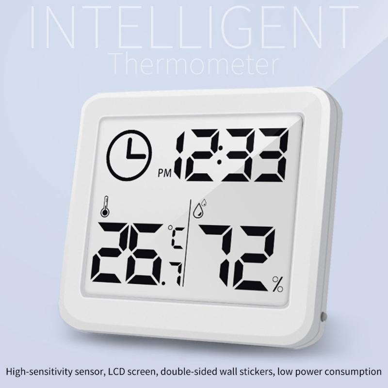 Temperature Humidity Meter Clock Temperature Format And Celsius For Home Office