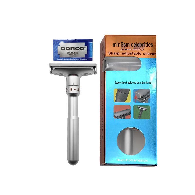 

Регулируемая мужская безопасная бритва с двойным лезвием: Классический, моющийся, ручной держатель лезвия