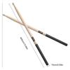 4PCS Maple Wood Drumstick Replacement Non Slip Comfortable Grip Round Tip Drum Sticks