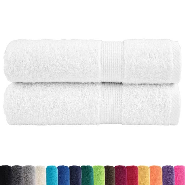VidaXL Superior Quality Bath Towels 2 Pcs, Shower Towels, Bath Sheets, Guest Towels for Toilet, 137132