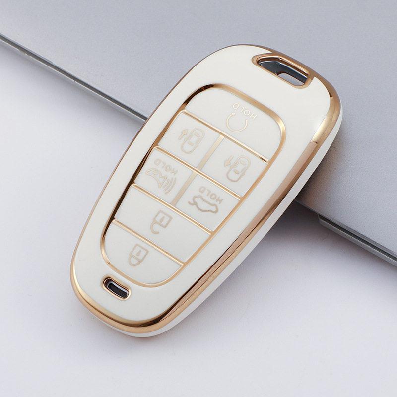 

Fashion TPU 7 Buttons for Hyundai Sonata Nexo DN8 Santa Fe TM Tucson NX4 Staria Ioniq Remote Key Fob Case Cover Fob Accessories