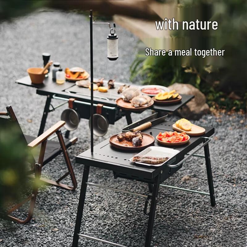 Outdoor Klapp-Grill und Feuerstelle Tischset