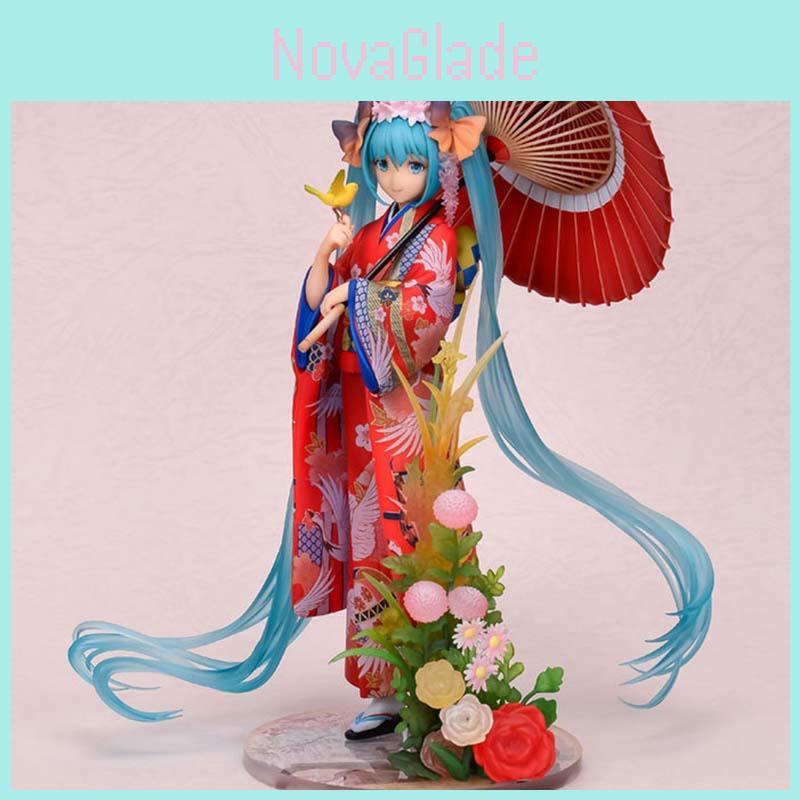 Exquisite Anime Stronger Hatsune Miku Kimono Yukata Hanairogoromo Pvc Action Figure