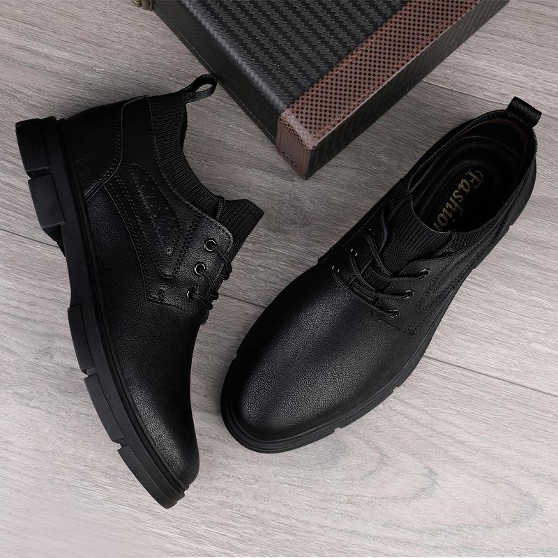 Fashion Genuine Leather Boots New Fashion Men's Motorcycle Boats Comfortable Sports Ankle Boots Male Winter Plush Snow Footwear Sneakers
