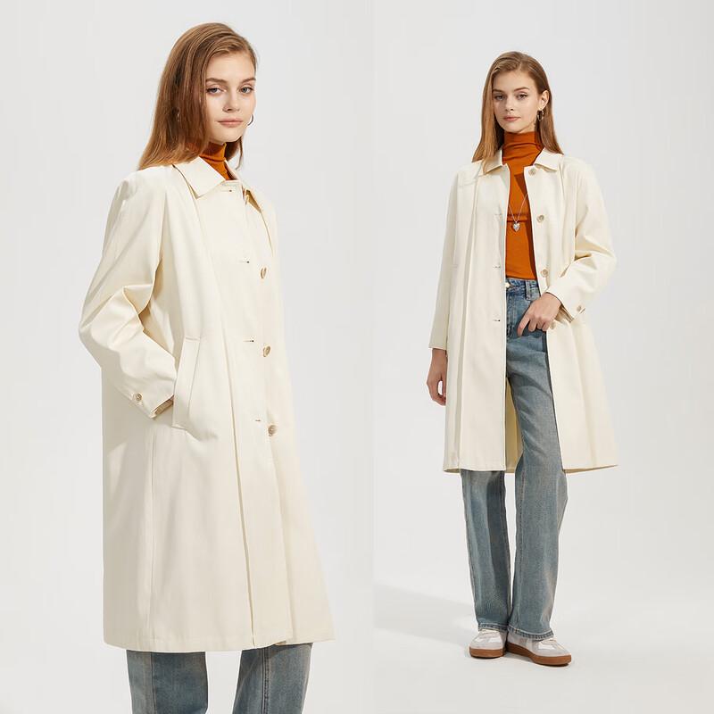 Women's Lapel Mid-Length Trench Coat