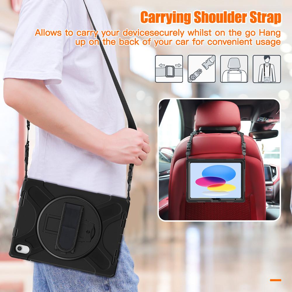 Funda for iPad (A16) 11 inch 2025 10th Generation 10.9 Inch Kids Case Shockproof Safe PC Silicon Hybrid Stand Tablet Cover A3354