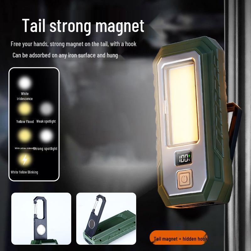 Rechargeable Ultra-Bright Magnetic LED Work Light with Digital Display