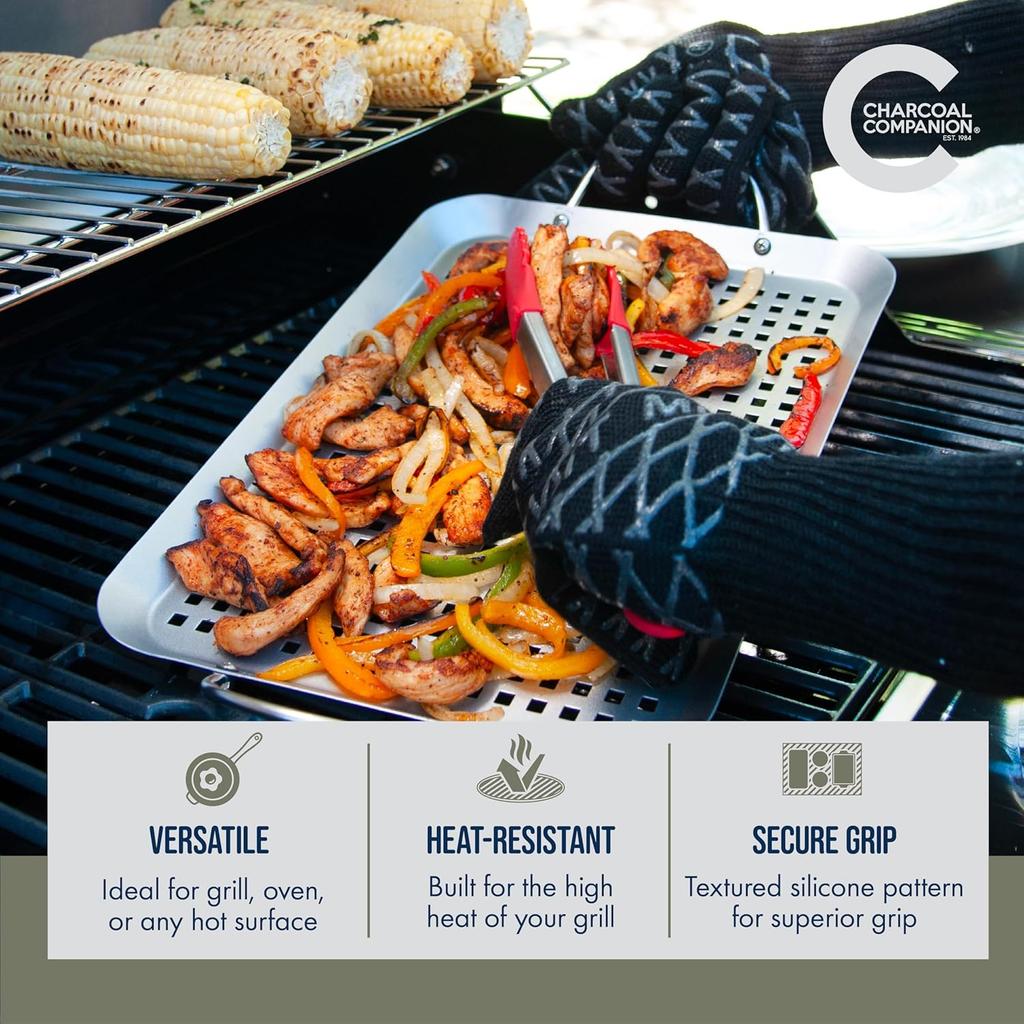 Charcoal Companion Ultimate Barbecue Pit Mitt Glove - For Grill or Oven - Measures 13" Long - CC5102.