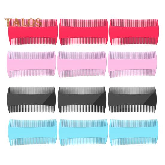 

12 шт. двухсторонняя расческа для волос, портативная расческа для удаления блох, клещей, перхоти, расческа с мелкими зубьями для детей, мужчин и женщин, для ухода за домашними животными, гнид 12pcs