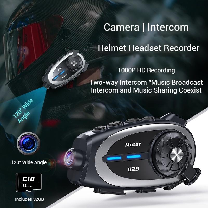 Cască de motocicletă Bluetooth interfon 2 în 1 multi-scenă mixtă de partajare a muzicii IP65 impermeabil interfon distanță 500 de metri căști pentru casca de motocicletă