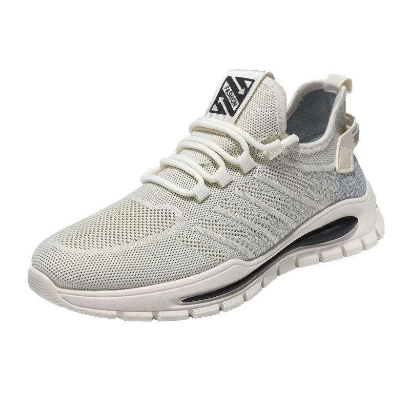 Men's shoes spring breathable thin mesh shoes lightweight fly-woven men's shoes student casual sports shoes