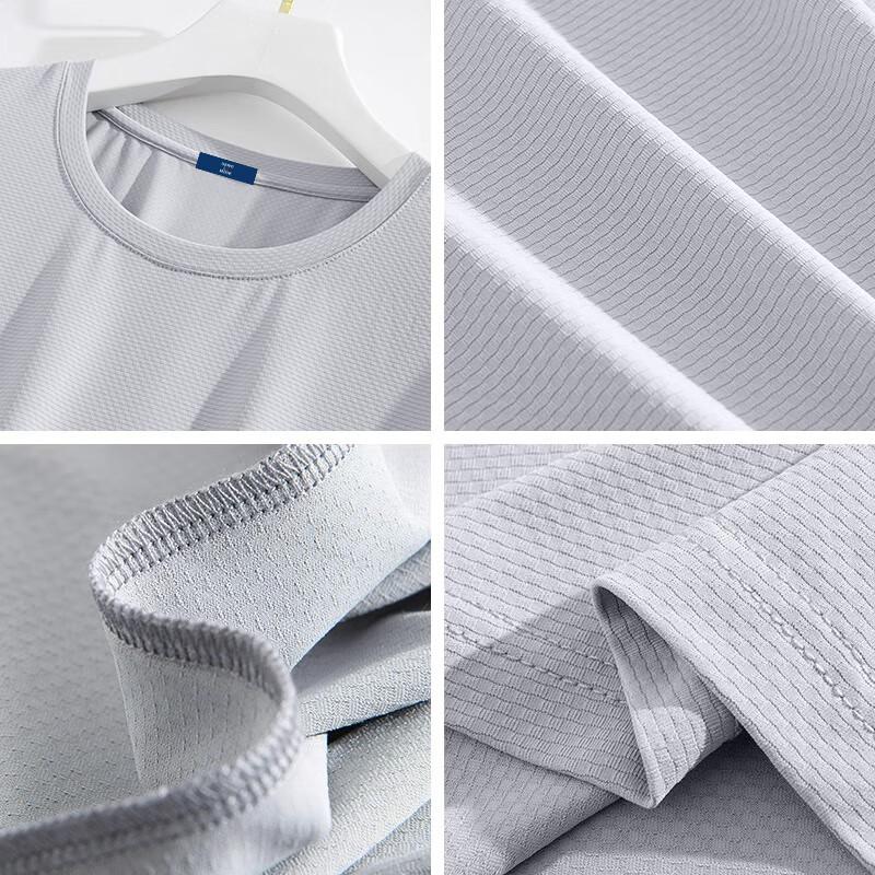 GENIOLAMODE Men's Ice Silk Quick-Dry Printed T-Shirt