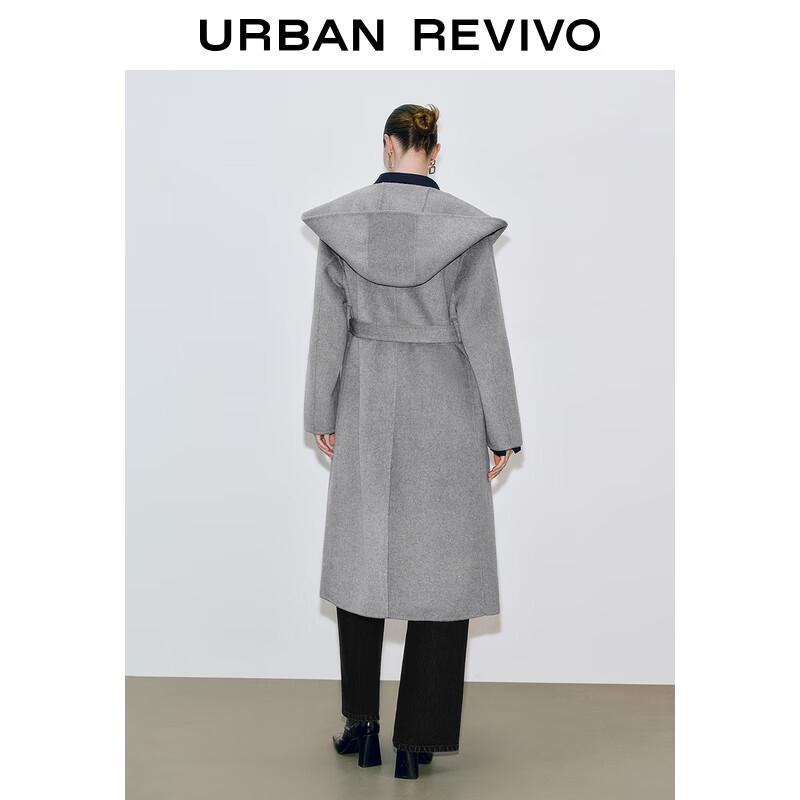 UR Women's Hooded Belted Winter Overcoat