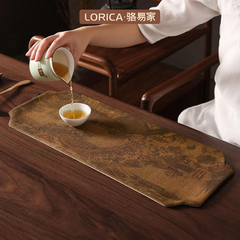 Tea Mat Zen Tea Cup Mat Tea Ceremony Waterproof Tea Tray Mat Thermal Insulation Mat Tea Mat Chinese Style
