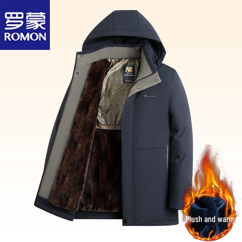 

ROMON Men s Autumn Winter Hooded Padded Jacket 3XL