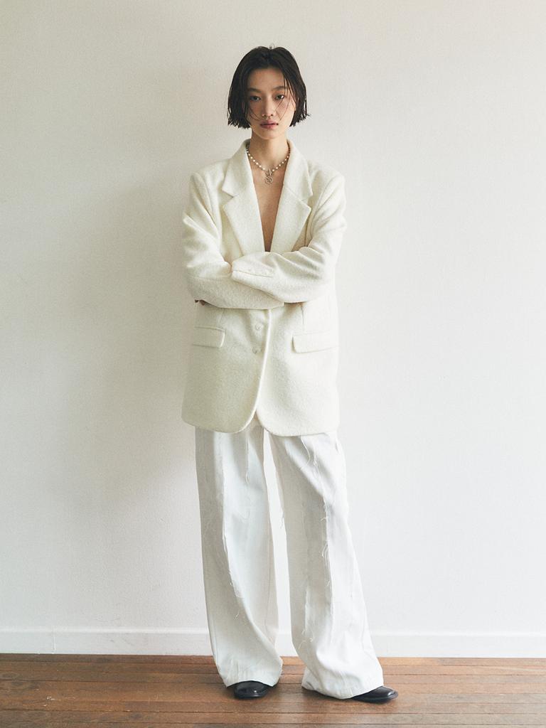 HALF DEVIL US Panel Cut Wide Pants_White