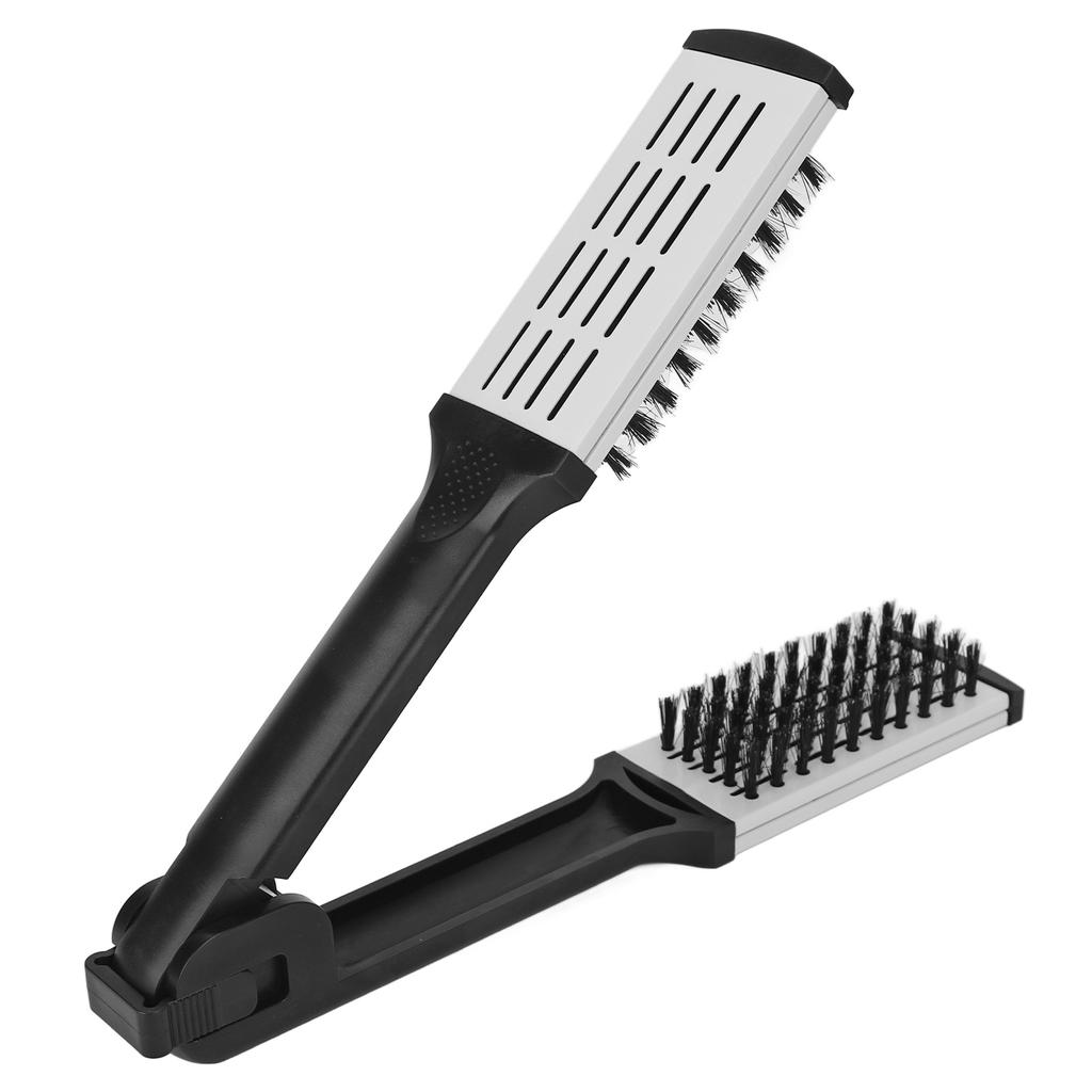 Straightening Comb Hollow Breathable High Temperature Resistance Double Sided Black White Hair Styling Brush for Home