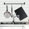 A25F-Built-In Drain Drying Mat For Kitchen, Silicone Counter Dish Drying Mat For Countertop-Non-Slip Dish Pad& More