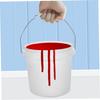 Housoutil Paint Bucket, Round Bucket with Lid, Convenient Handle, Lightweight for Art Pigment Storage