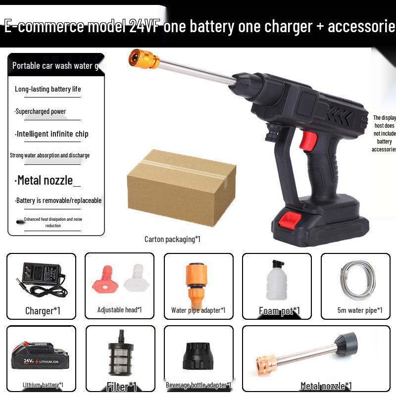 Cordless High-Pressure Rechargeable Car Wash Gun