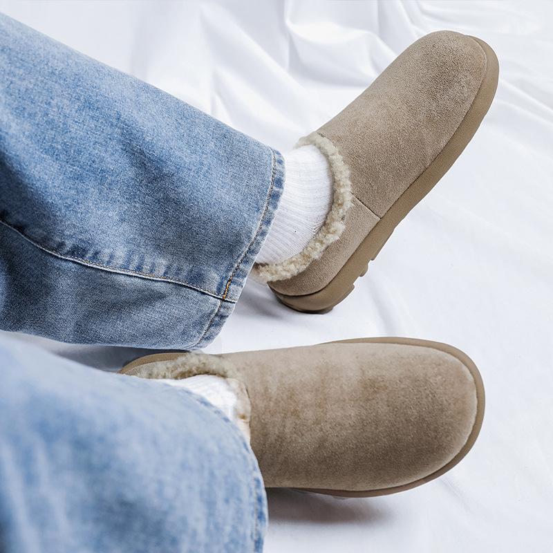 Fashion Casual Boots Men's Plush Warm Ankle Cotton Shoes,anti Slip and Wear-resistant Snow Boots,fashion Soft Soled Men's Shoes Botas