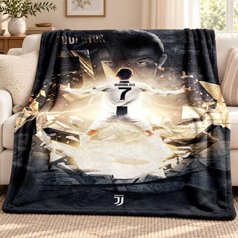 Cristiano Ronaldo blanket Flannel Blanket Soft Cozy Plush Throw for Sofa Bed Lightweight Home Decoration Outdoor camping