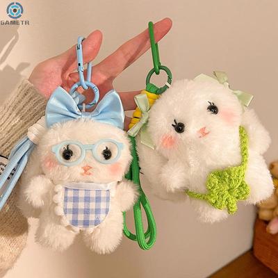 Chaveiro de Coelho de Pelúcia Desenho Animado Boneca Recheada Pingente de Bolsa Acessórios para Chaveiro de Carro Para Mulheres Casais Presente Kawaii