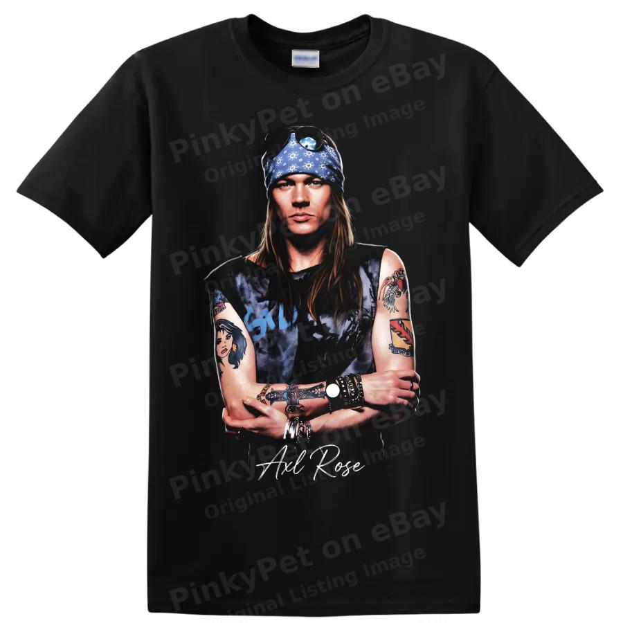 Axl Rose Portrait Rock Music Pop Art T Shirt w Slash Style Tee Unisex T-Shirt