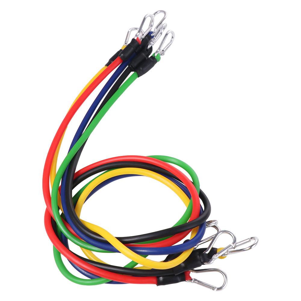 11Pcs/Set Anti-Break TPE Tension Rope Set Durable Pull Rope Set Resistance Band Set  Home Workout