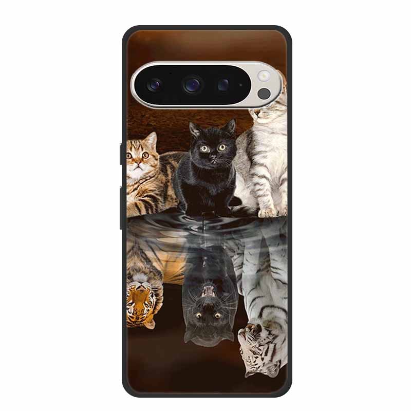Für Google Pixel 9 5G Hülle Luxus TPU Weiches Silikon Handyhüllen für Google Pixel 9 Pro Pixel9 Cartoon Süße Stoßstangenabdeckung Fundas