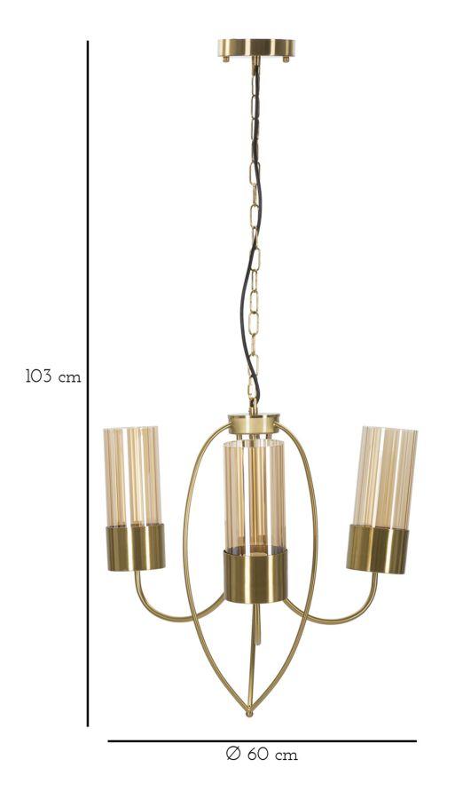 Ceiling Lamp Versailles 3 Lights Cm Ø 60X103