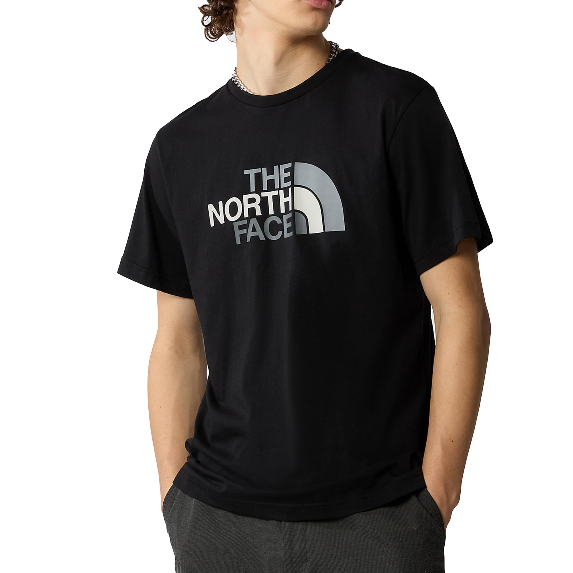

The North Face Crew Neck NF0A87N5 M EASY TEE Black Men s T-Shirt / S/S (M)