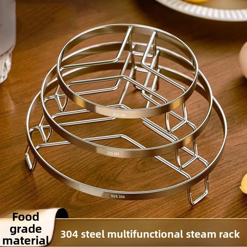 Edelstahl Topfgestell, Dämpfergestell, Topfuntersetzer, Küchenaufbewahrungsregal, Verdickte Wärmeisolierhalterung, Verdicktes Verbrühschutz-Dämpfergestell