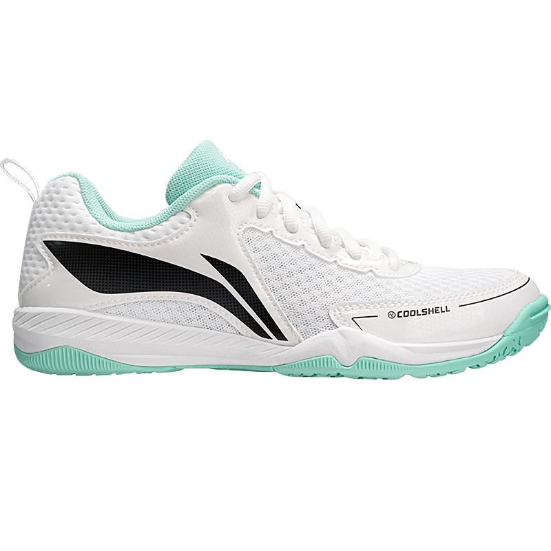 Li-Ning Comfortable Versatile Shock Absorption Breathable Non-Slip Low-Top Training Shoes Unisex sneaker White Green APTU005-2