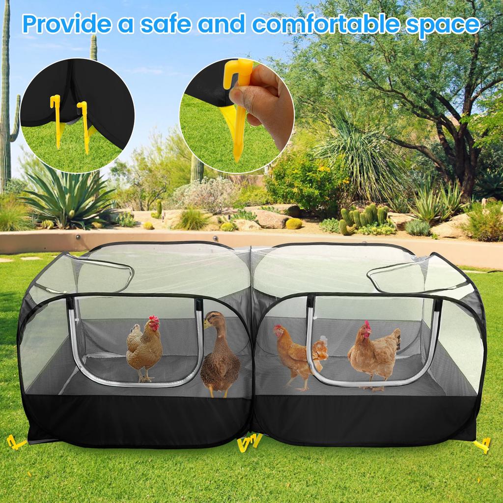 Foldable Pet Tent for Coop Cage Walk In Coop Poultry Hen Rabbit Dog Cat Small Animal Playpen for Outdoor Garden Farm Indoor Use