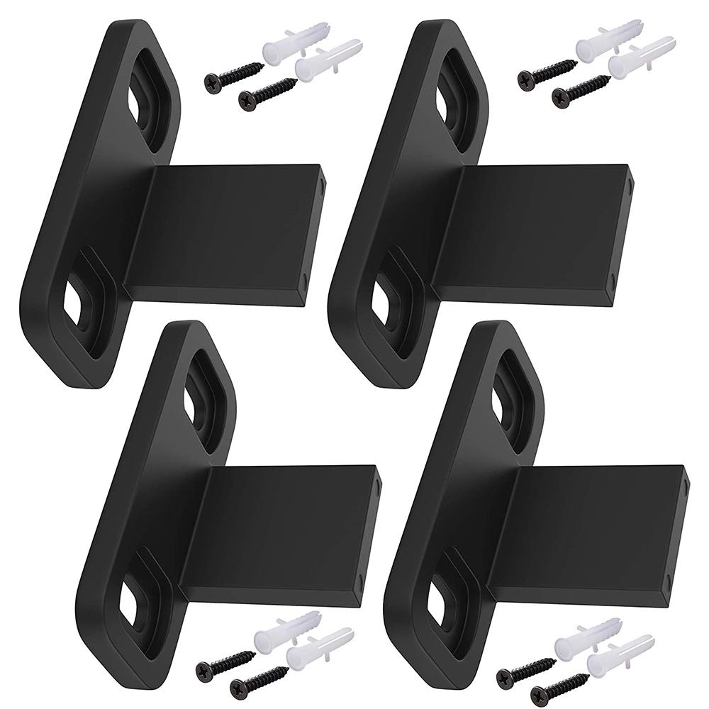 Wall Mount Adjustable Floor Guide Carbon Steel Sliding Barn Door Hardware Kit UK