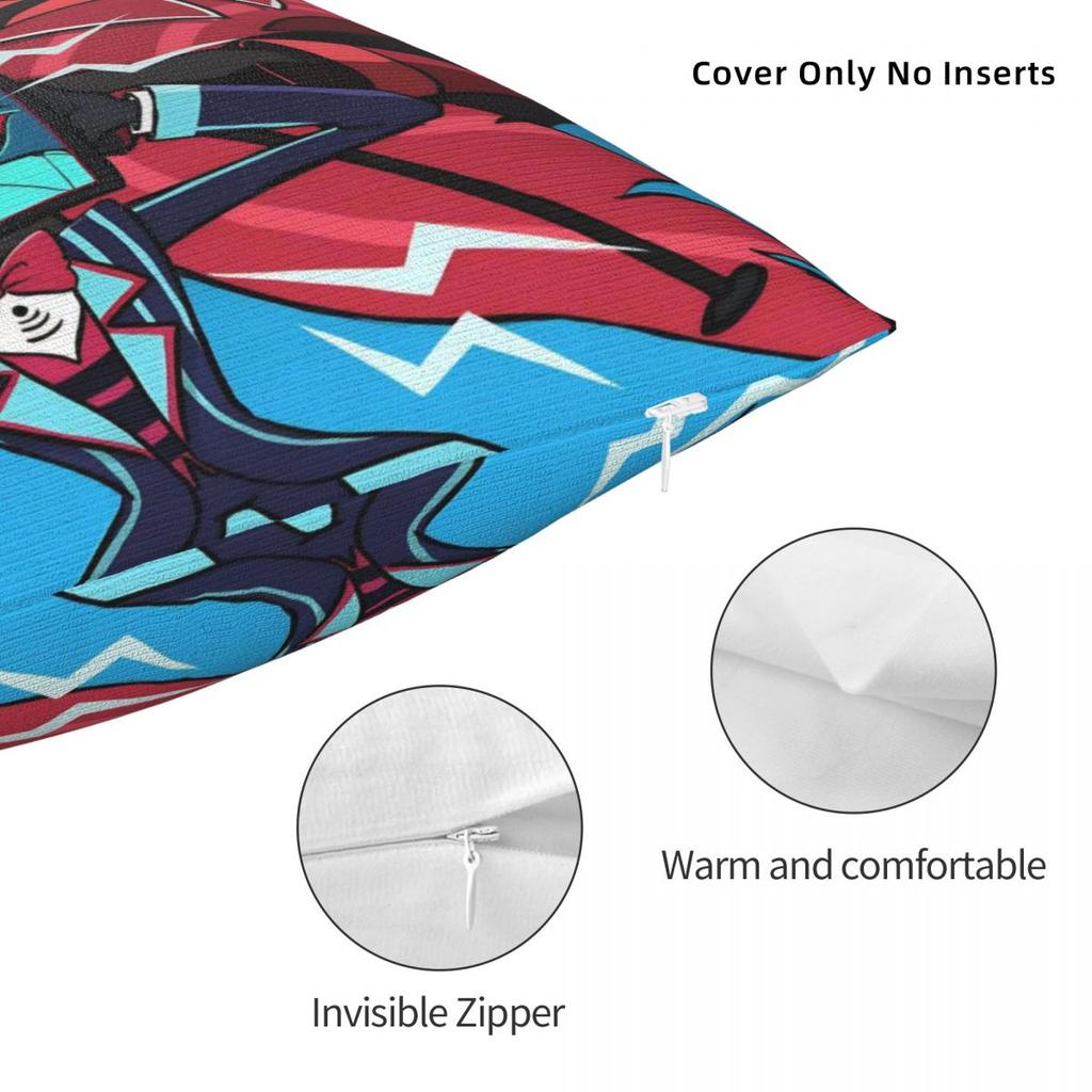 Cartoon H-Hazbin Hotels Pillow Cover Square Pillow Case Cushion Cover Funny Custom Diy Pillowcases For Sofa Bedroom Home Decor