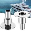 Stainless Steel Exhaust Pipe Thru Wall Tube Socket Hardware Kit 24mm Straight Tube Suitable for Boats Hull Applications