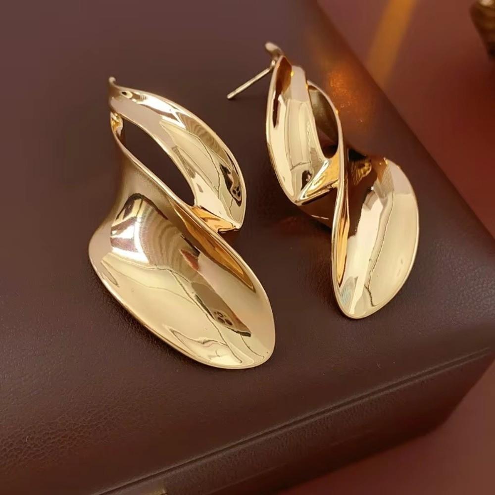 Light Luxury Big Stud Earrings Leaves Vintage Dangle Earrings Ladies' Earrings  Daily Wear