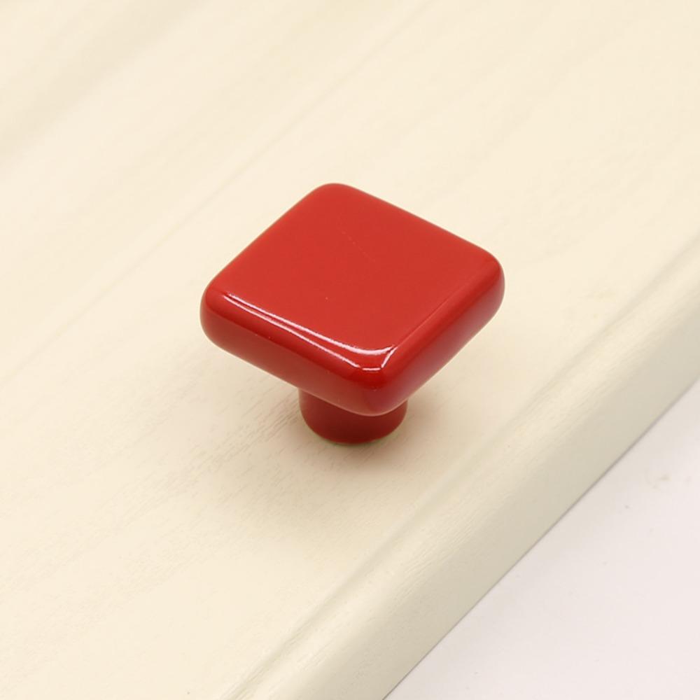 Single Hole Colored Ceramic Knob Pull Handles Drawer Knobs Simplicity Door Knob Furniture