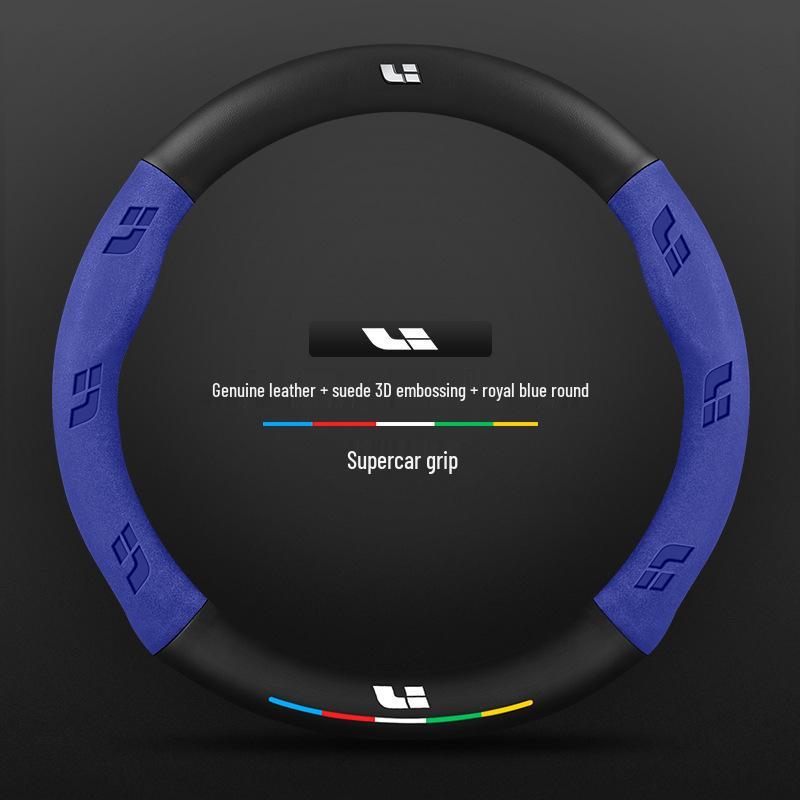 Ideal Steering Wheel Cover – Genuine Leather & Suede, Carbon Fiber, Four Seasons Compatible (Models: ONE L9, L8, L7, L6 MEGA)