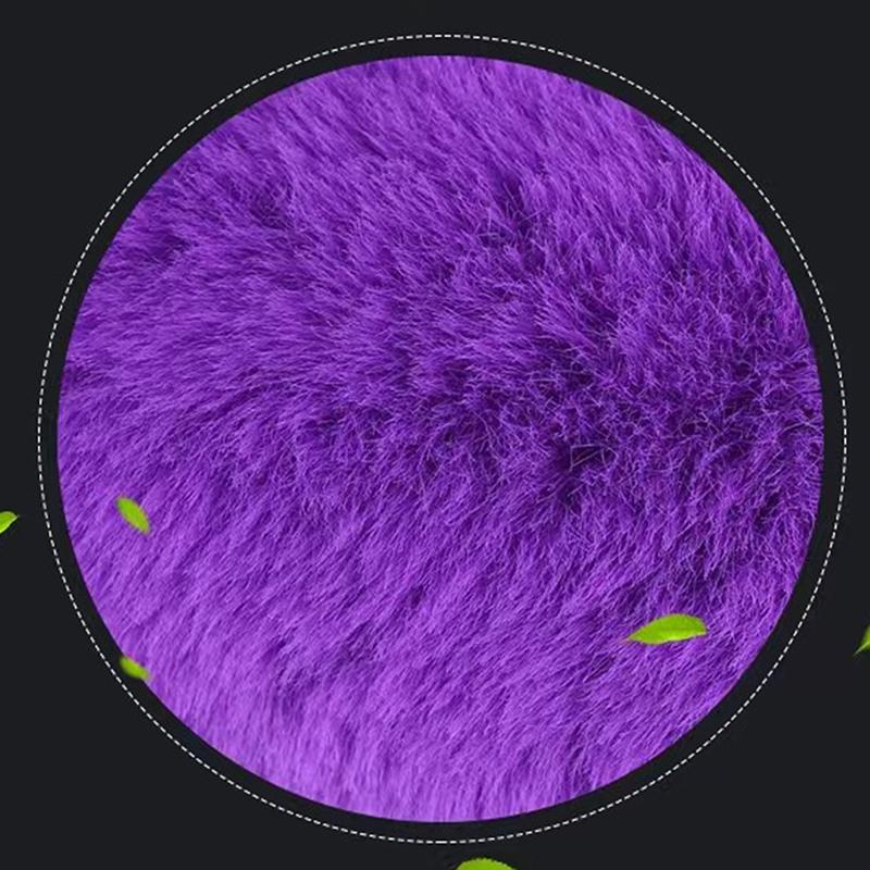 Car Steering Wheel Cover Gearshift Handbrake Cover Protector Decoration Warm Thick Plush Collar Soft Black Pink Women Man